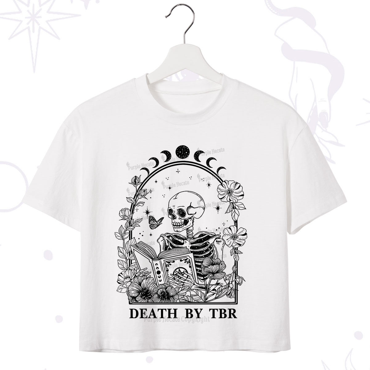 Purplehecate Death By TBR Crop T-Shirt