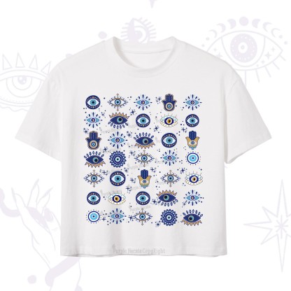 Purplehecate Evil Eye Protection Crop T-Shirt