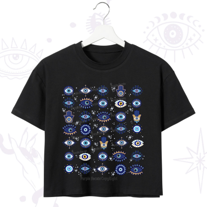 Purplehecate Evil Eye Protection Crop T-Shirt