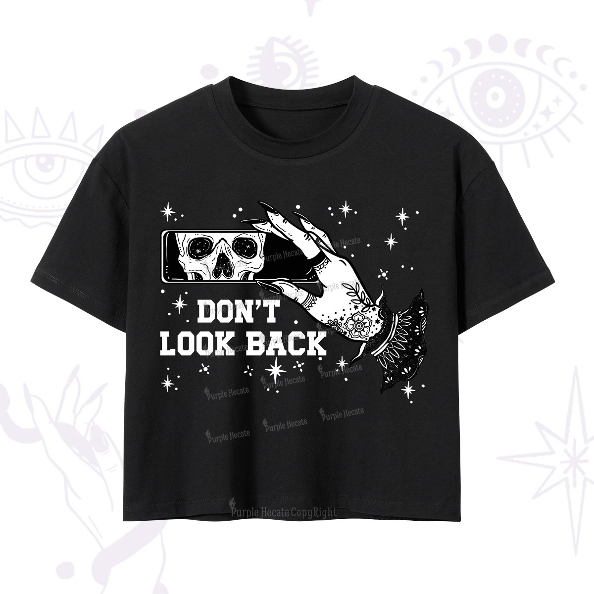 Purplehecate Don't Look Back Crop T-Shirt