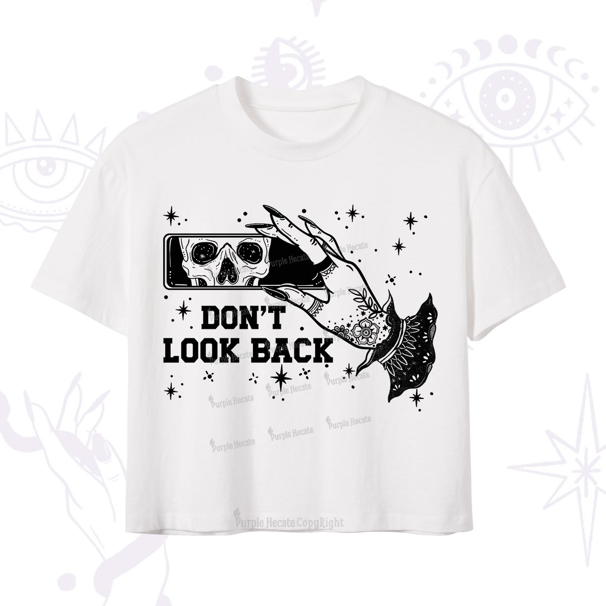 Purplehecate Don't Look Back Crop T-Shirt