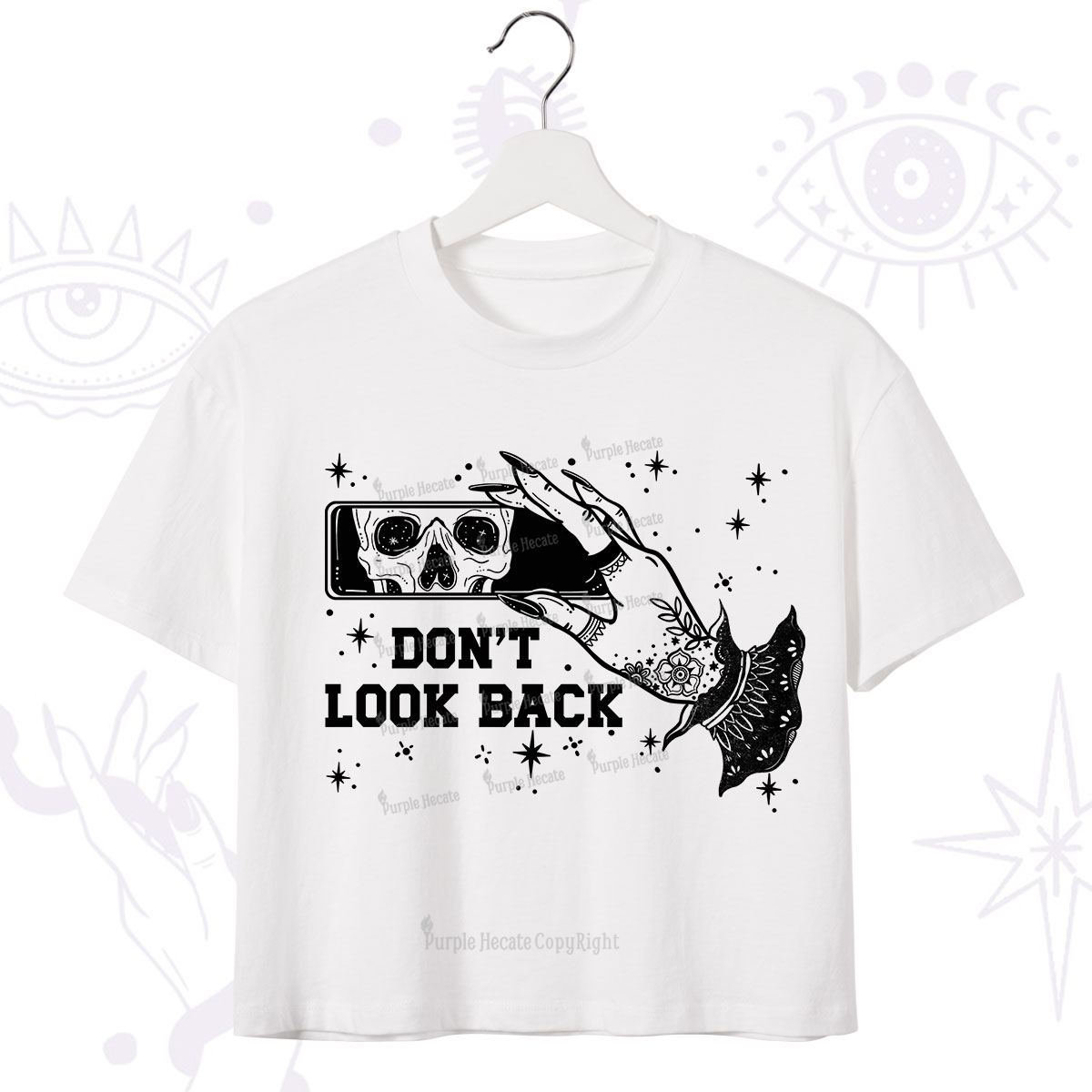 Purplehecate Don't Look Back Crop T-Shirt
