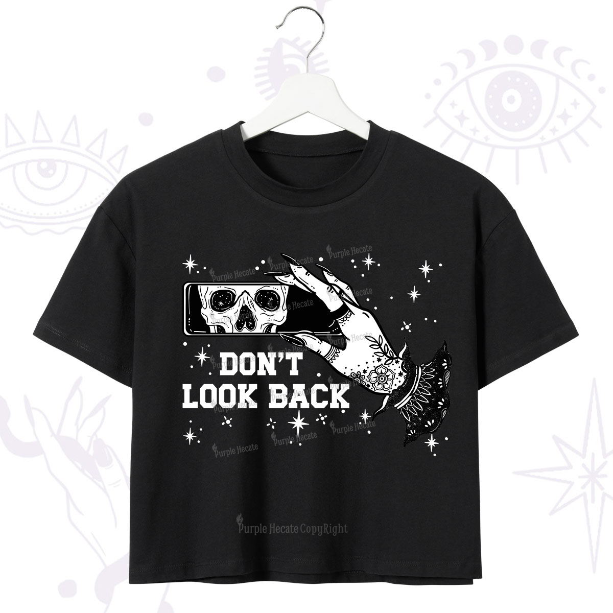 Purplehecate Don't Look Back Crop T-Shirt