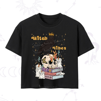 Purplehecate Witch Vibes Crop T-Shirt