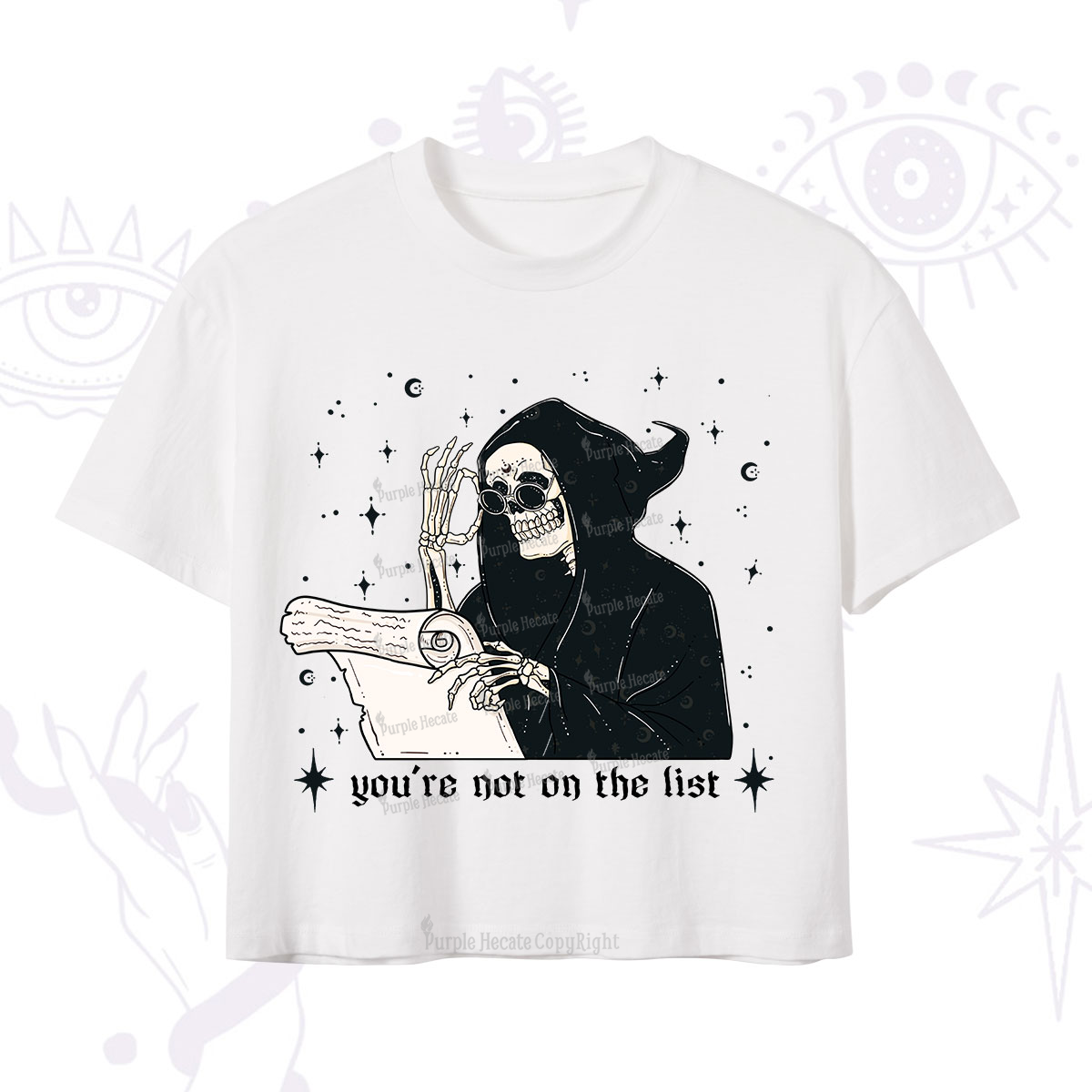 Purplehecate You're Not On The List Crop T-Shirt
