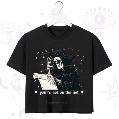 Purplehecate You're Not On The List Crop T-Shirt
