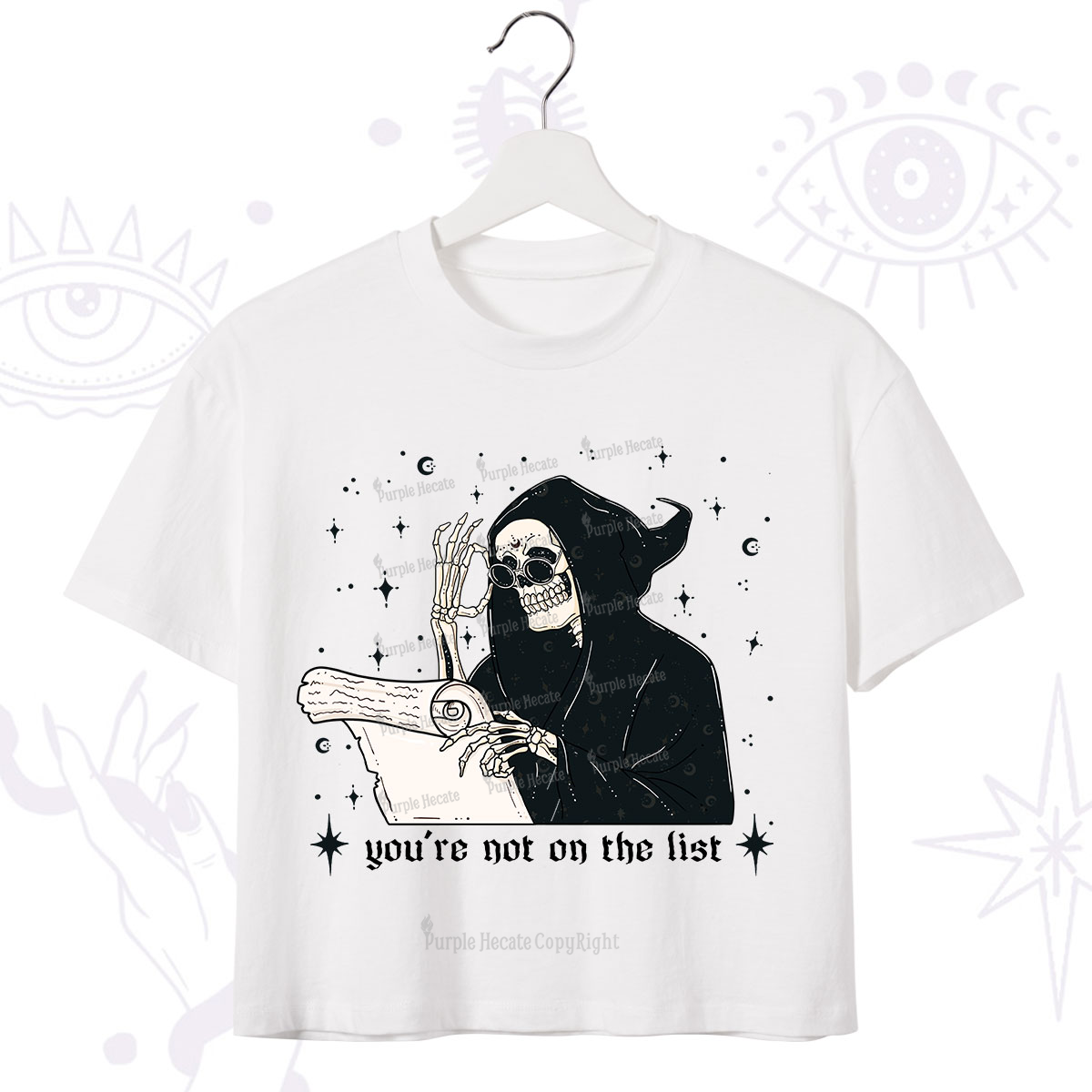 Purplehecate You're Not On The List Crop T-Shirt