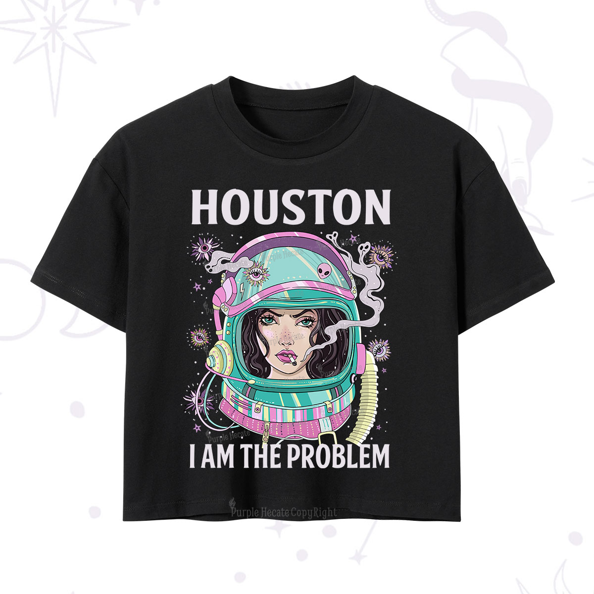 Purplehecate Houston I am the problem Crop T-Shirt