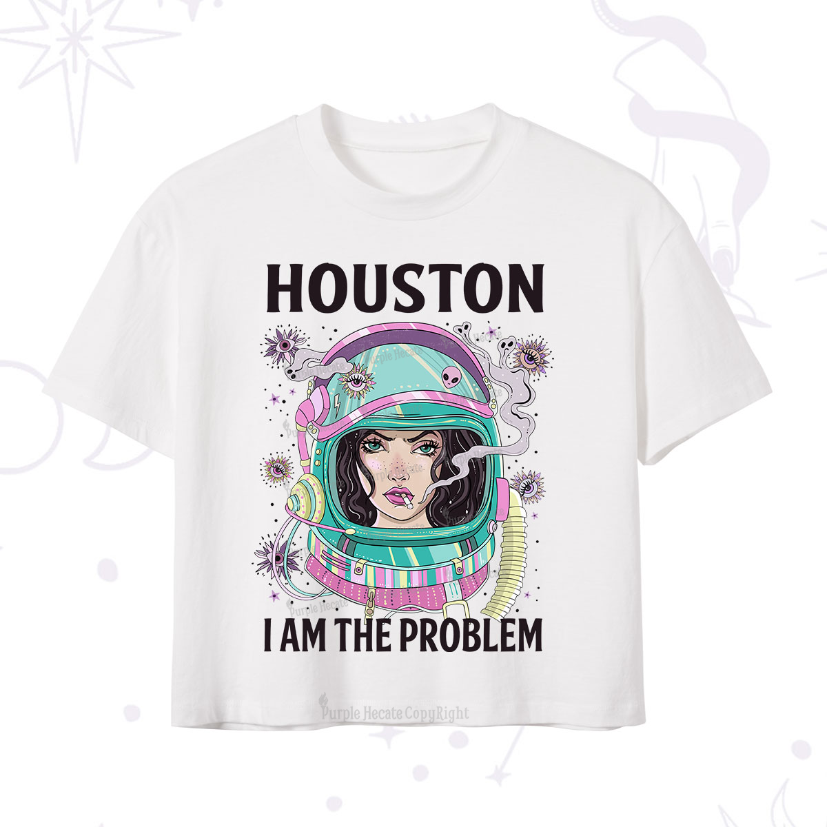 Purplehecate Houston I am the problem Crop T-Shirt