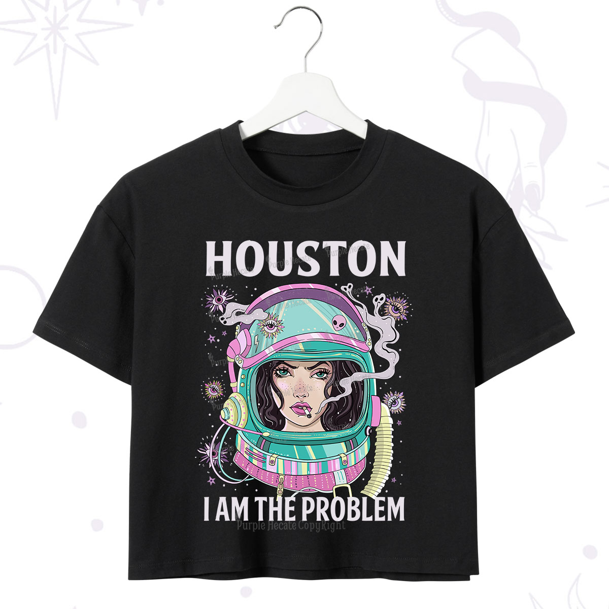 Purplehecate Houston I am the problem Crop T-Shirt