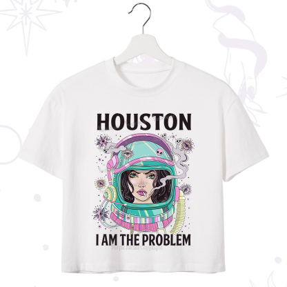 Purplehecate Houston I am the problem Crop T-Shirt
