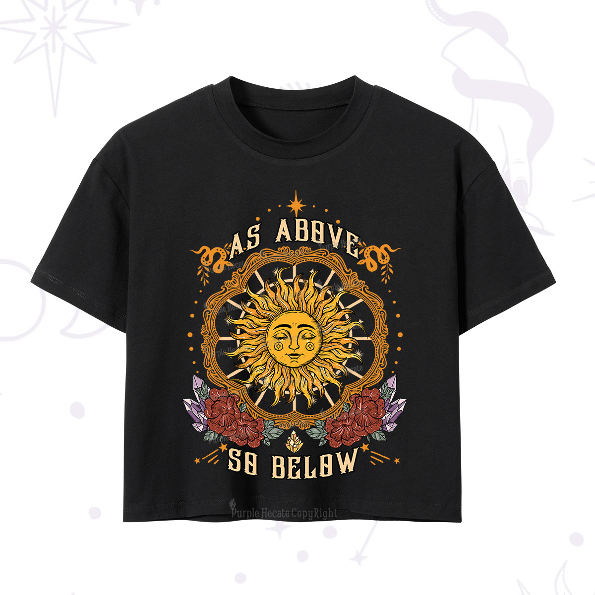 Purplehecate As Above So Below Crop T-Shirt