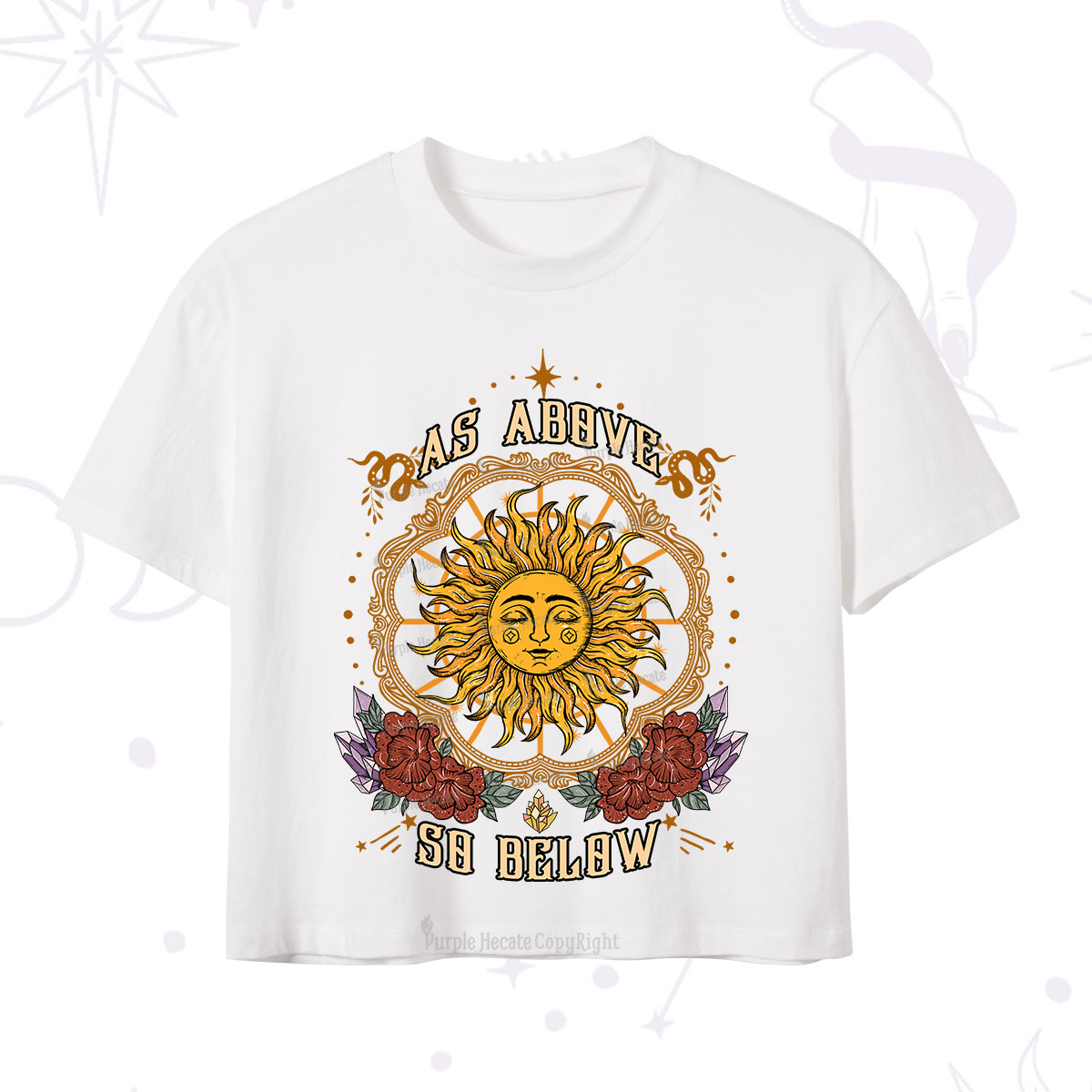 Purplehecate As Above So Below Crop T-Shirt