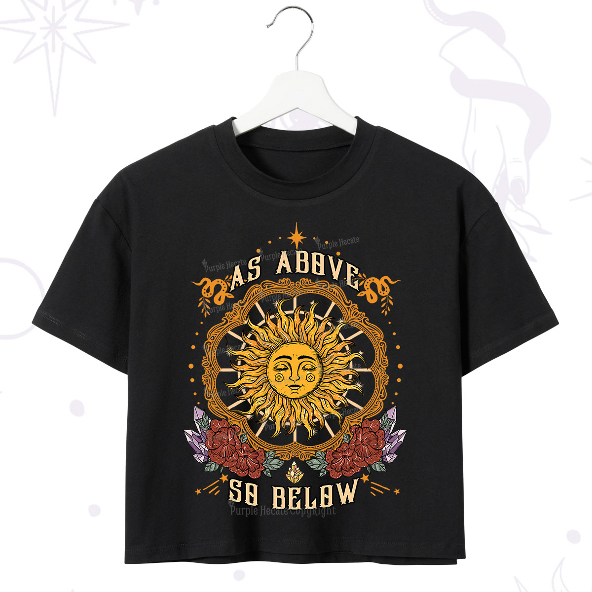 Purplehecate As Above So Below Crop T-Shirt