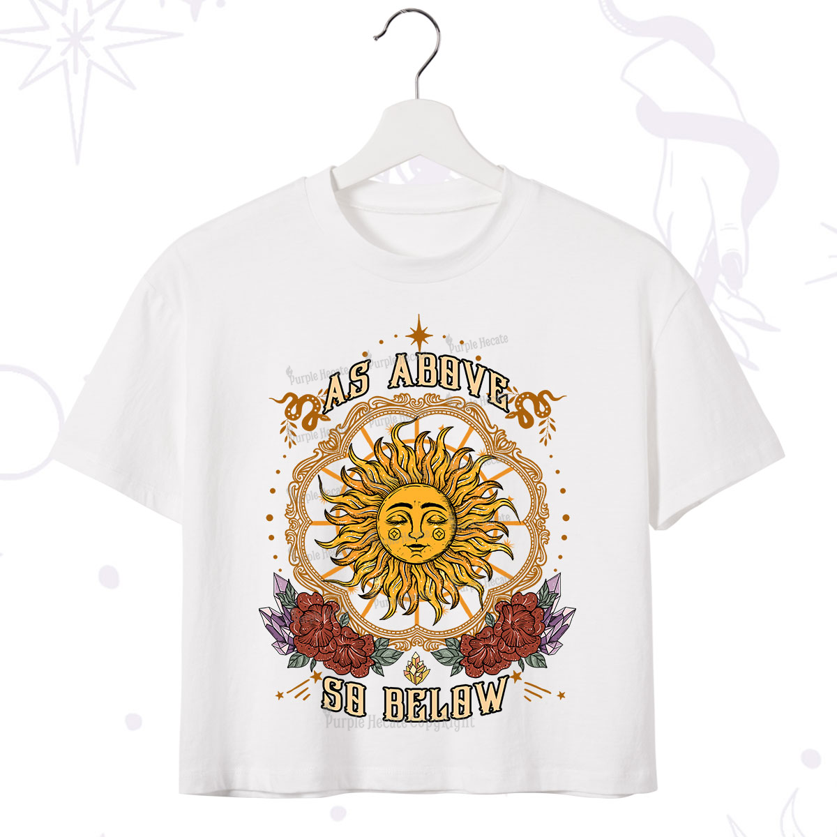 Purplehecate As Above So Below Crop T-Shirt