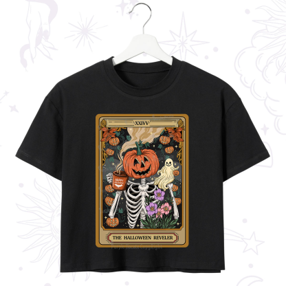 Purplehecate The Halloween Reveler Tarot Crop T-Shirt