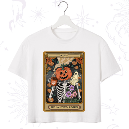 Purplehecate The Halloween Reveler Tarot Crop T-Shirt