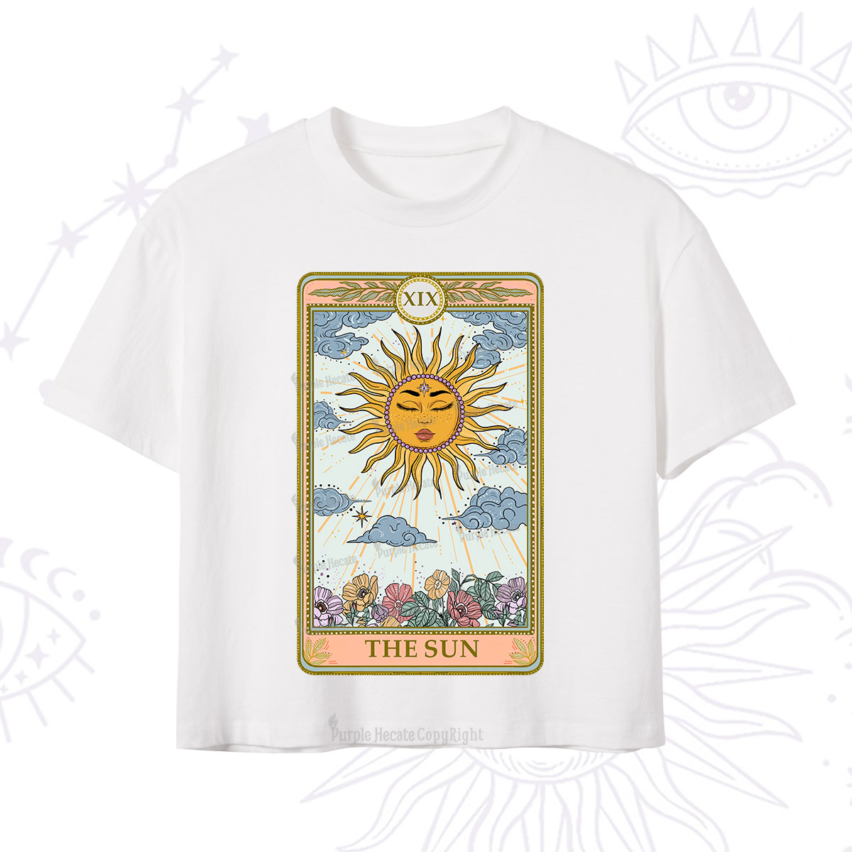 Purplehecate The Sun Tarot Crop T-Shirt