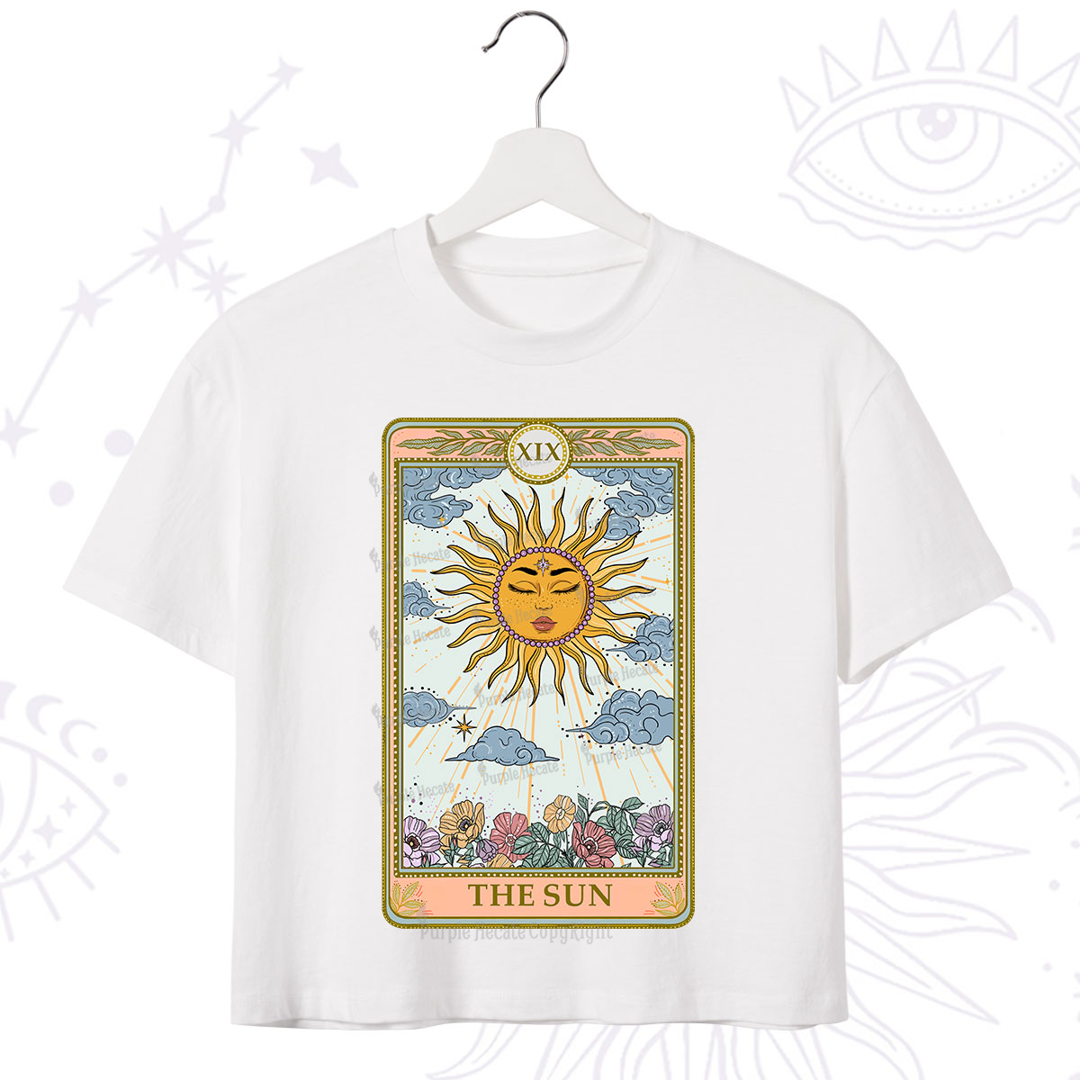 Purplehecate The Sun Tarot Crop T-Shirt