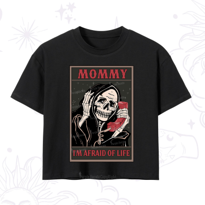 Purplehecate The Mommy I'm Afraid Of Life Oracle Card Crop T-Shirt