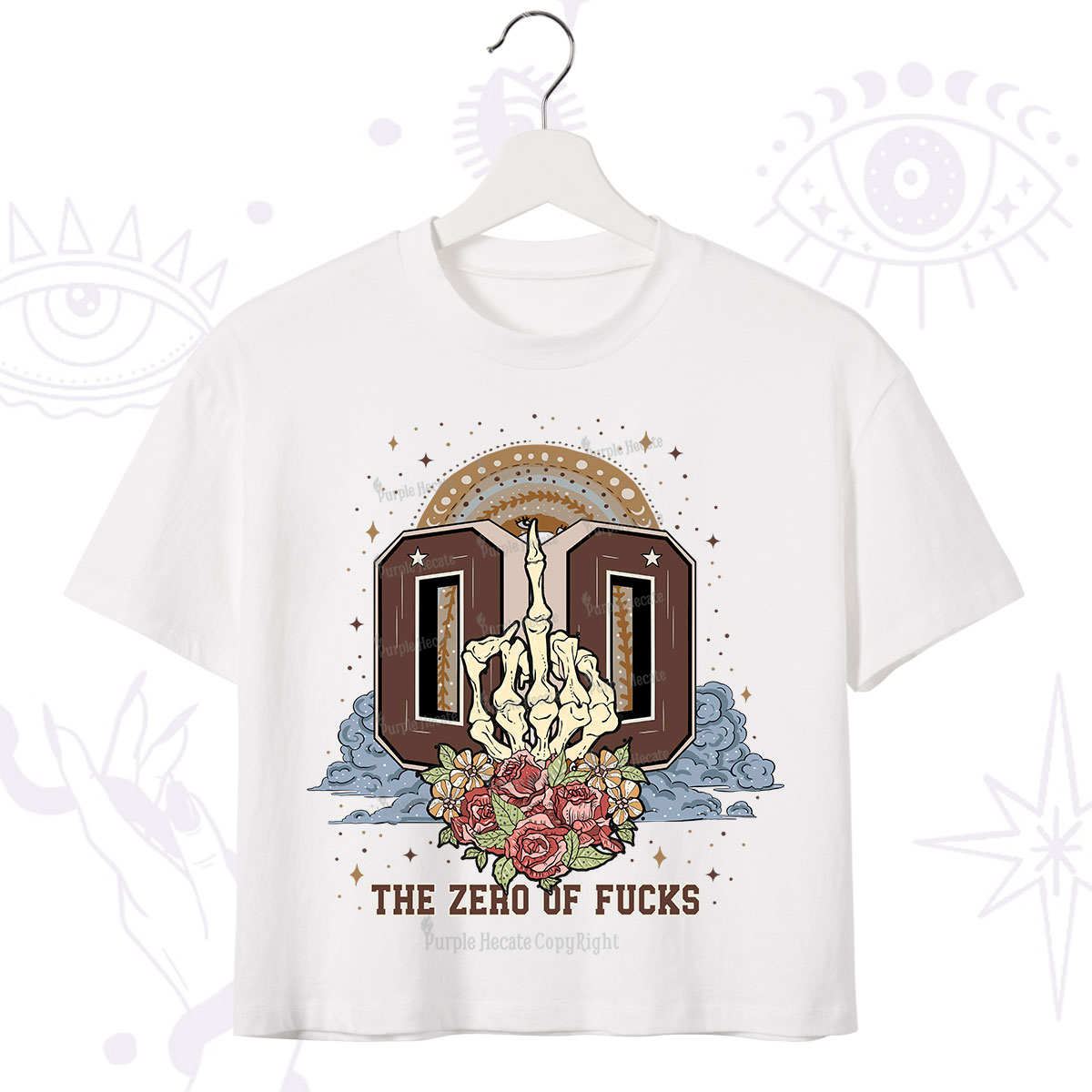 Purplehecate The Zero of Fucks No Apologies Crop T-Shirt