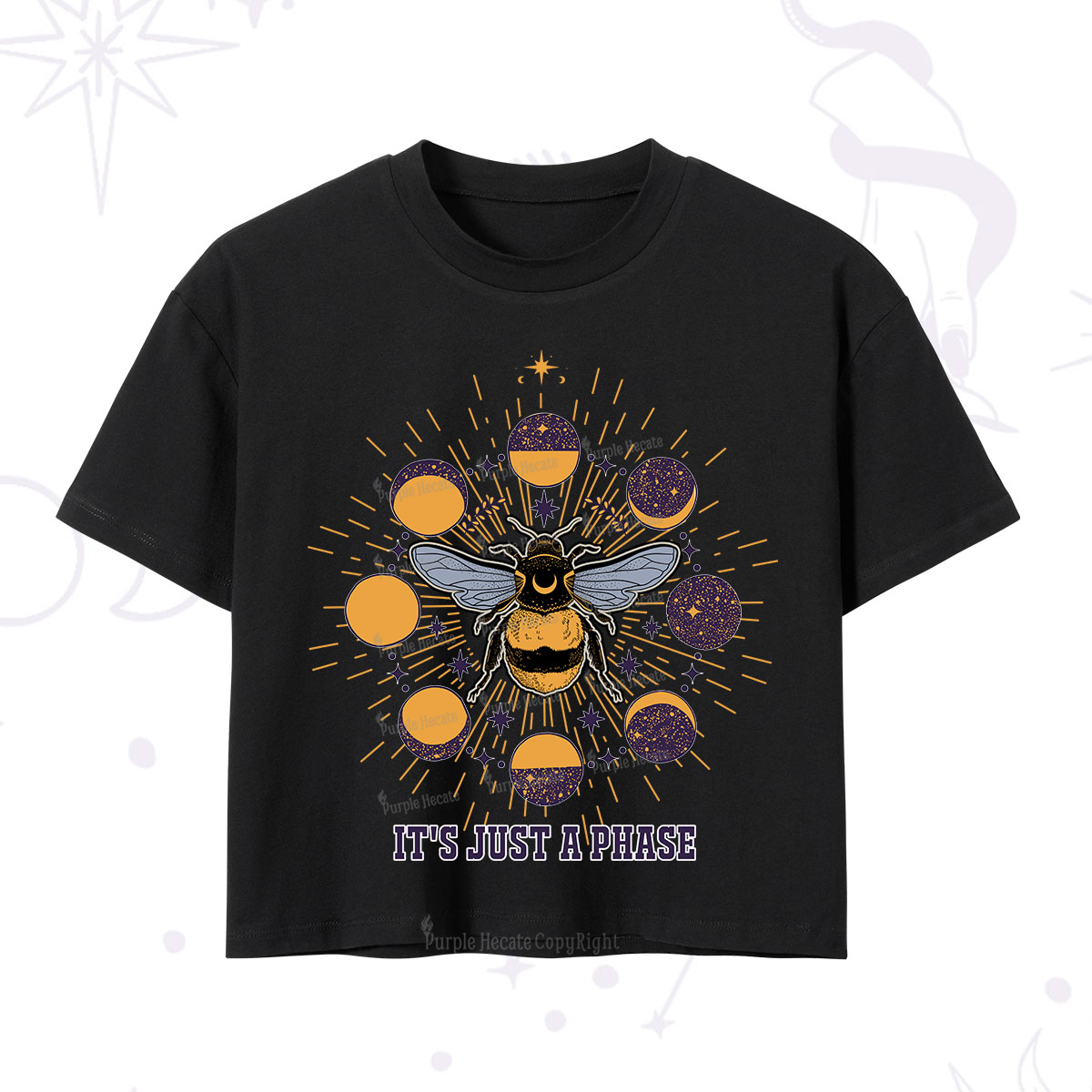 Purplehecate It's Just a Moon Bee Phase Crop T-Shirt