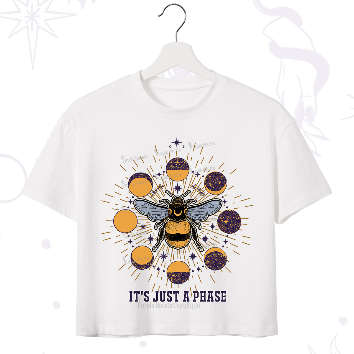 Purplehecate It's Just a Moon Bee Phase Crop T-Shirt