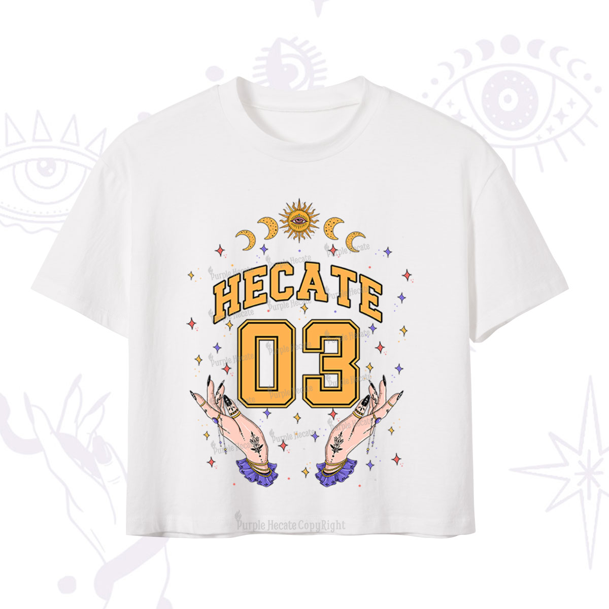 Purplehecate Hecate Moonlight Sorcery Crop T-Shirt