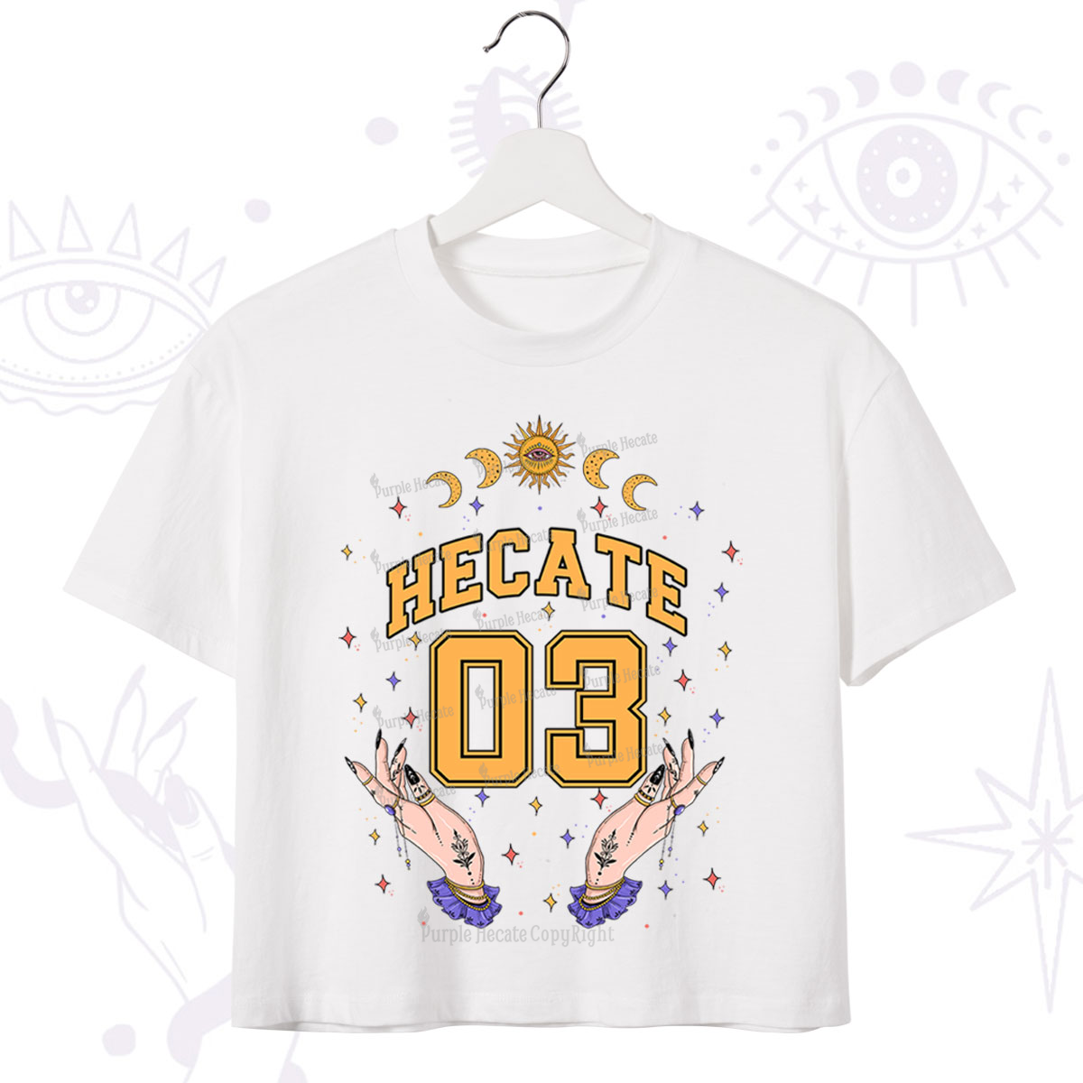 Purplehecate Hecate Moonlight Sorcery Crop T-Shirt
