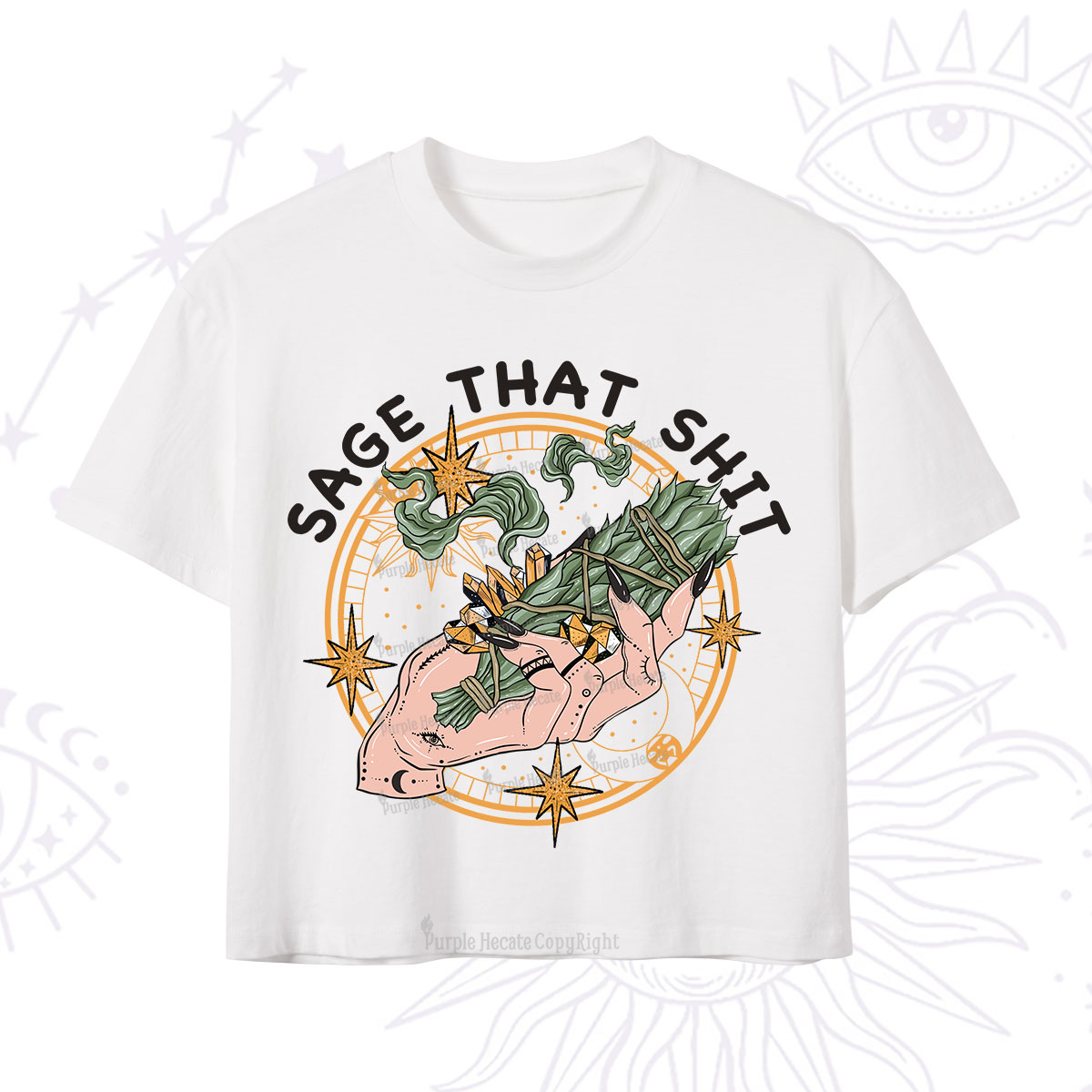 Purplehecate Smudge That Shit Crop T-Shirt