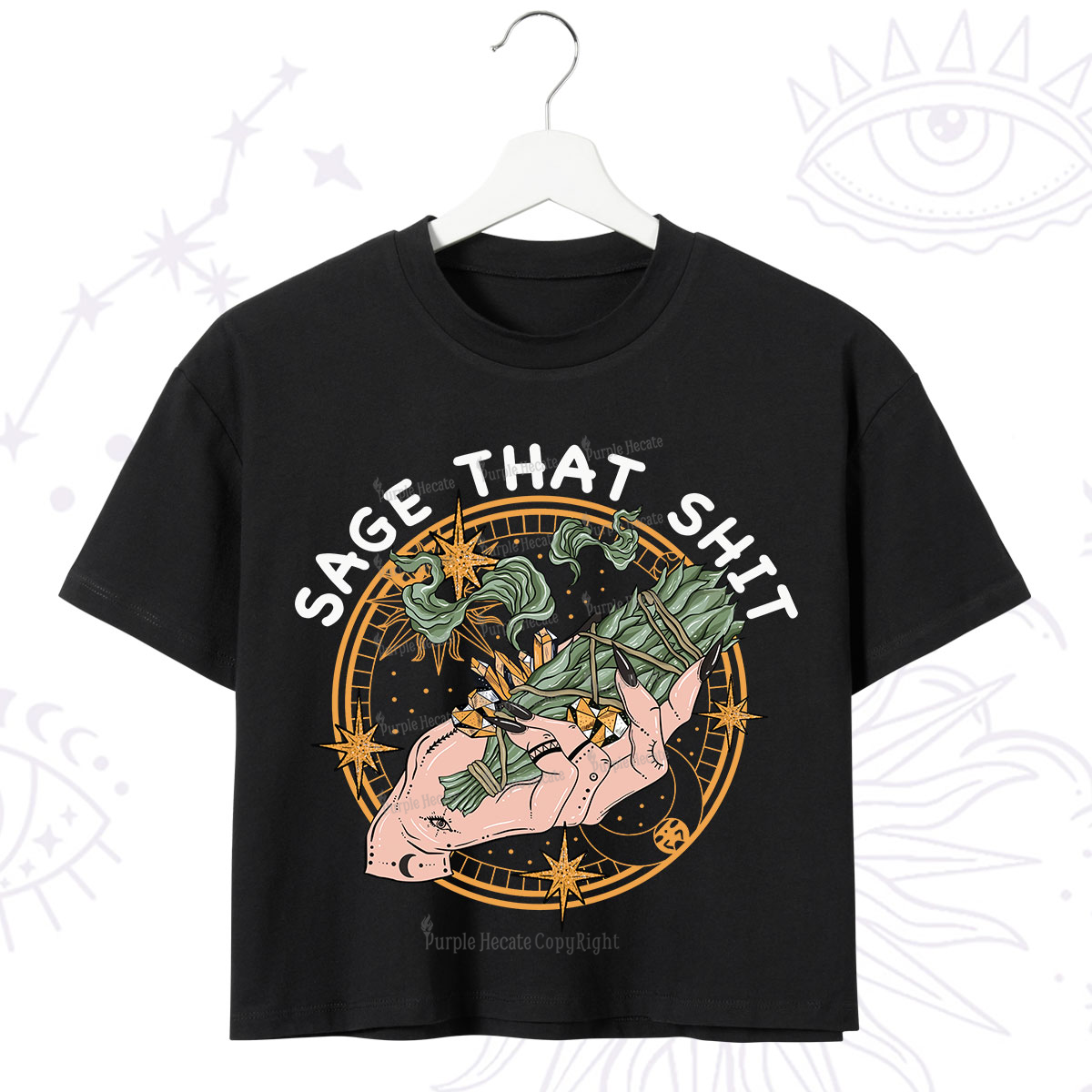 Purplehecate Smudge That Shit Crop T-Shirt