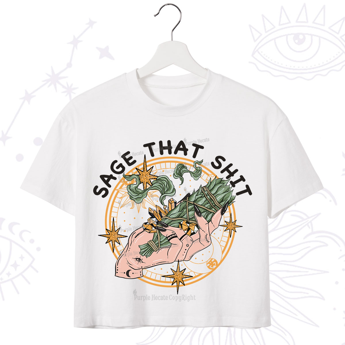 Purplehecate Smudge That Shit Crop T-Shirt