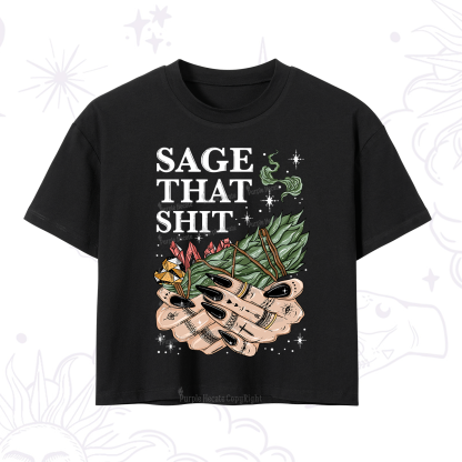 Purplehecate Smudge That Shit Crop T-Shirt