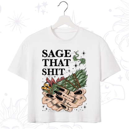 Purplehecate Smudge That Shit Crop T-Shirt