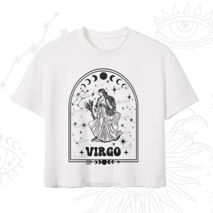 Purplehecate Zodiac Virgo Under the Stars Crop T-Shirt