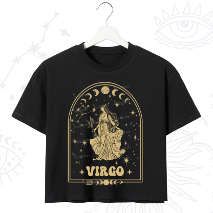 Purplehecate Zodiac Virgo Under the Stars Crop T-Shirt