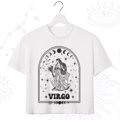 Purplehecate Zodiac Virgo Under the Stars Crop T-Shirt