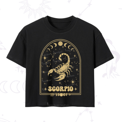Purplehecate Zodiac Scorpio Under the Stars Crop T-Shirt