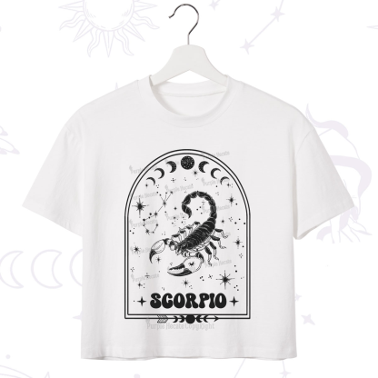 Purplehecate Zodiac Scorpio Under the Stars Crop T-Shirt
