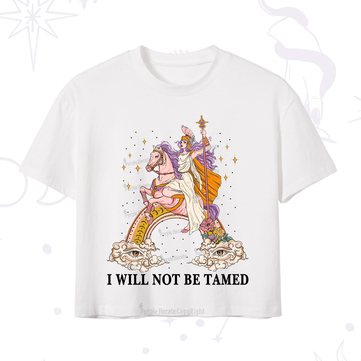 Purplehecate I Will Not Be Tamed Crop T-Shirt
