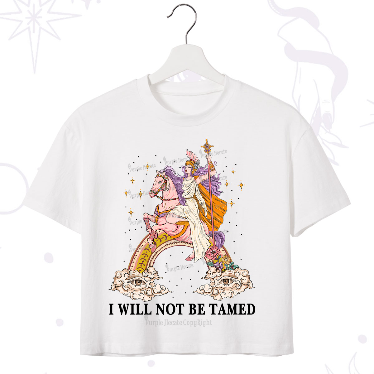 Purplehecate I Will Not Be Tamed Crop T-Shirt