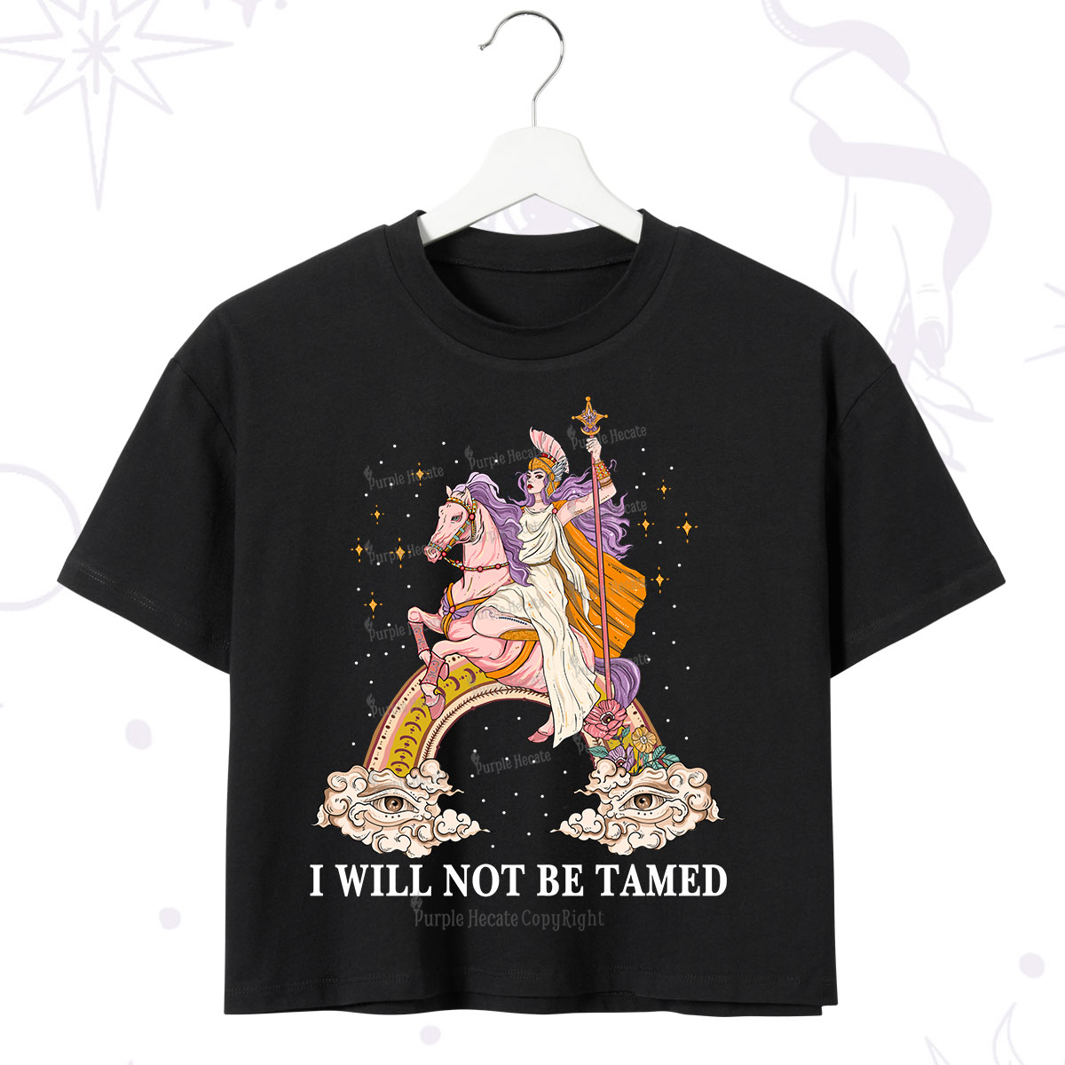 Purplehecate I Will Not Be Tamed Crop T-Shirt