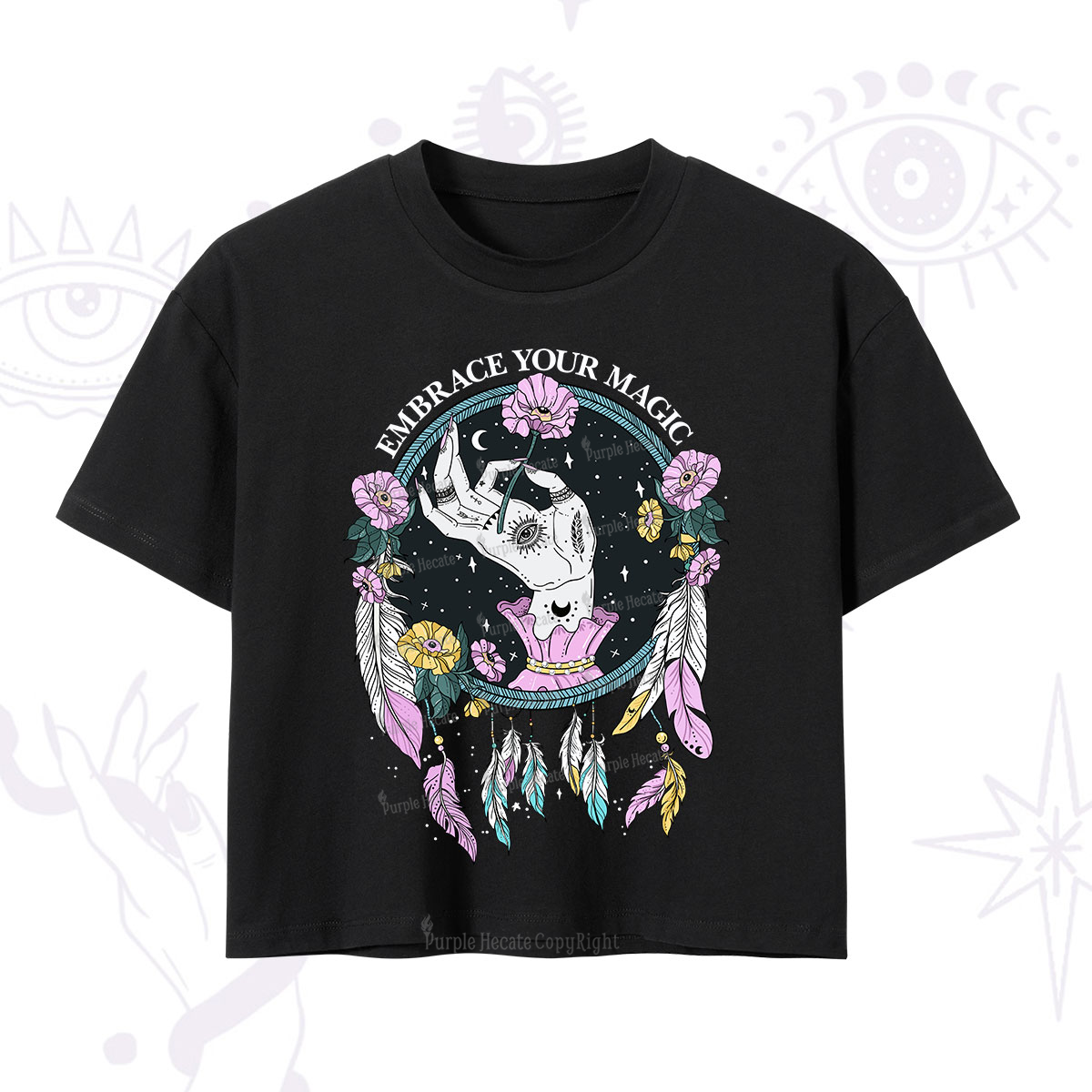 Purplehecate Embrace Your Magic Crop T-Shirt