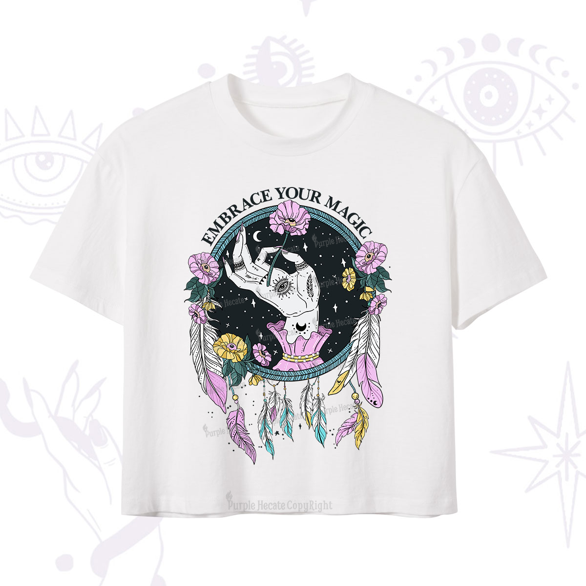 Purplehecate Embrace Your Magic Crop T-Shirt