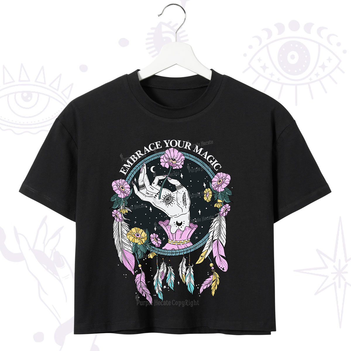 Purplehecate Embrace Your Magic Crop T-Shirt