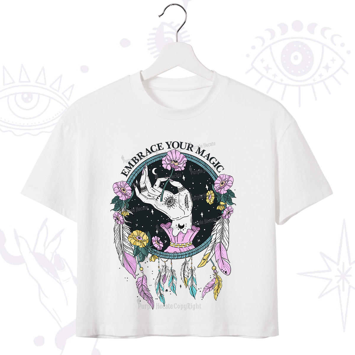 Purplehecate Embrace Your Magic Crop T-Shirt