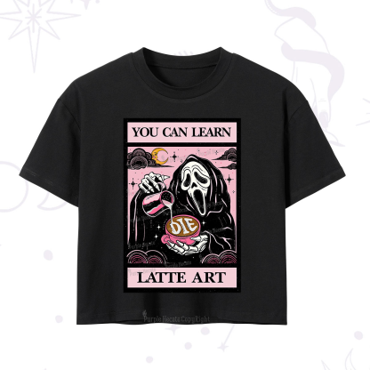Purplehecate The You Can Learn Latte Art Oracle Card Crop T-Shirt