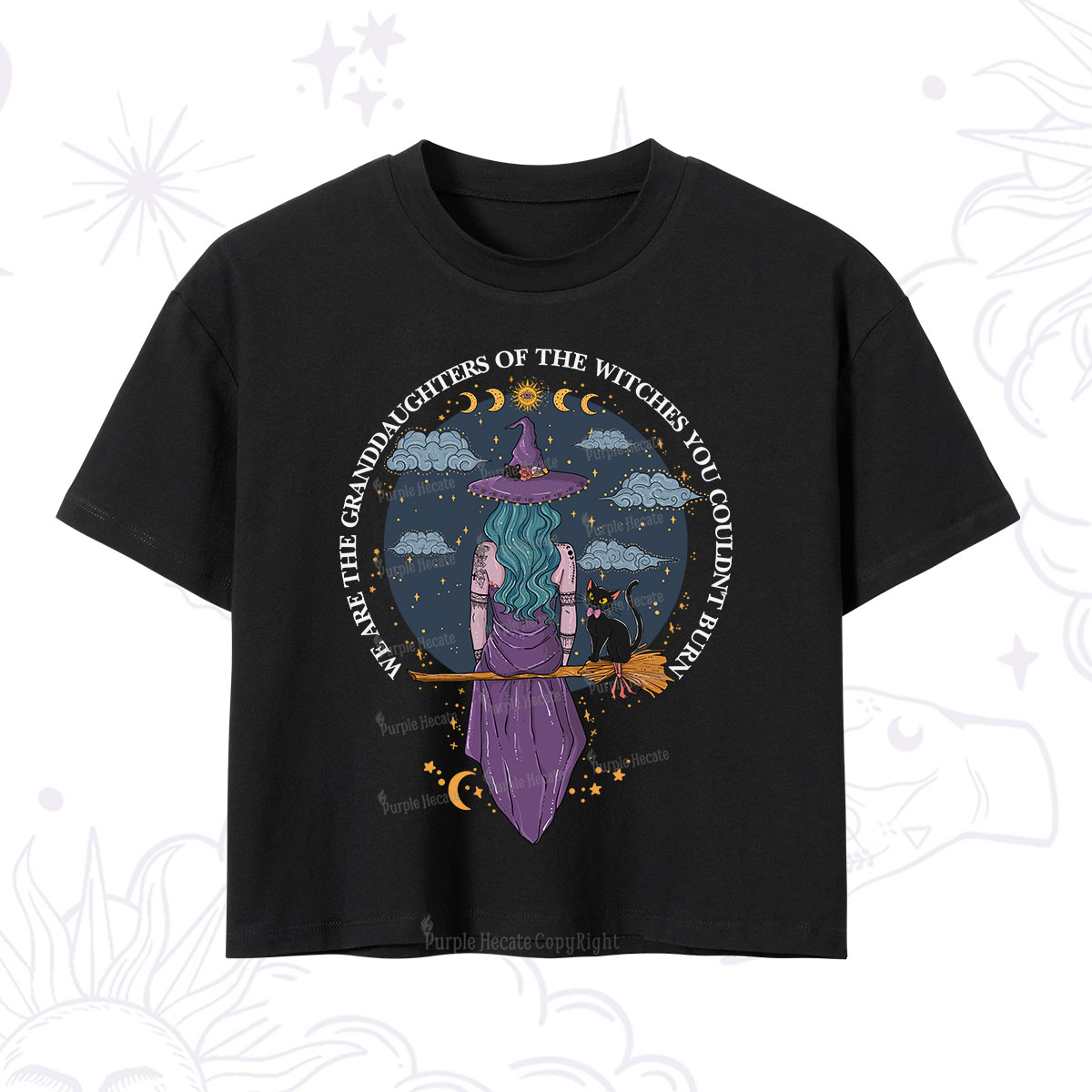 Purplehecate We Are the Granddaughters of the Witches You Could Not Burn Crop T-Shirt