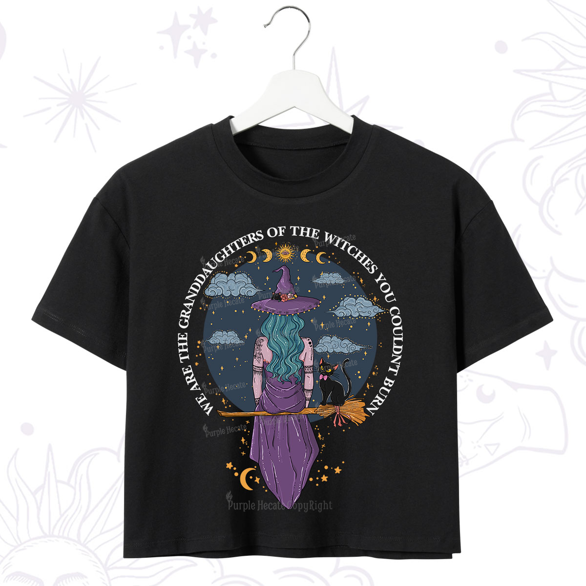 Purplehecate We Are the Granddaughters of the Witches You Could Not Burn Crop T-Shirt
