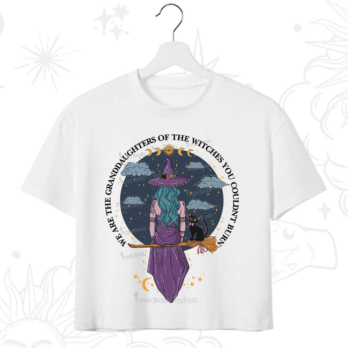 Purplehecate We Are the Granddaughters of the Witches You Could Not Burn Crop T-Shirt